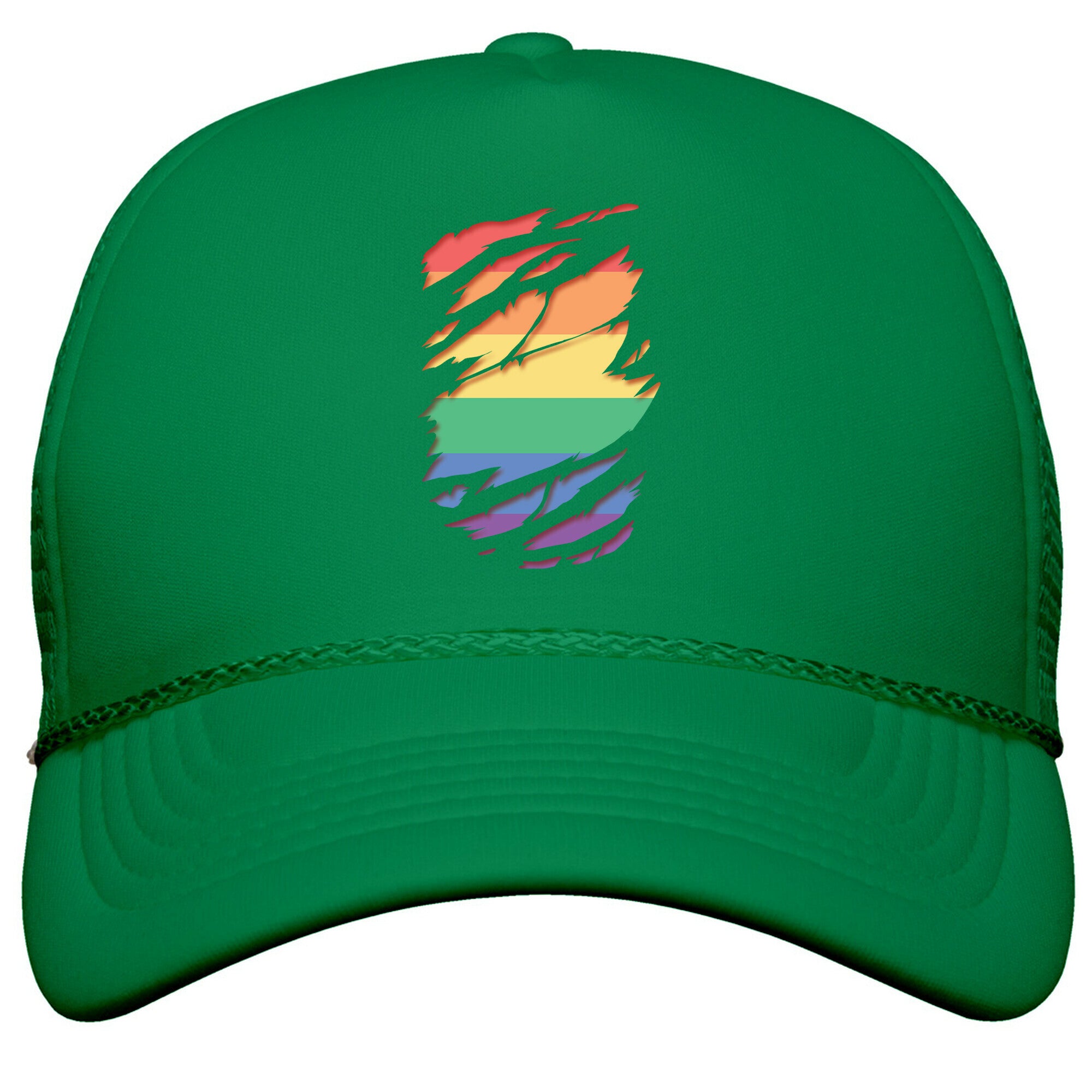 Ripped Shirt: Gay Pride Snapback Trucker Hat